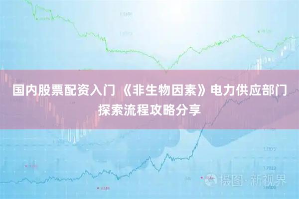 国内股票配资入门 《非生物因素》电力供应部门探索流程攻略分享